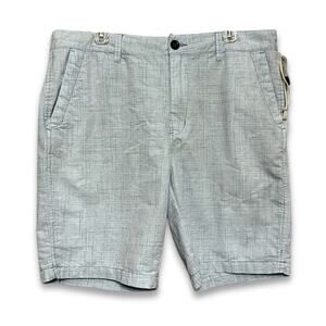 Union Casual Shorts Chino Style Flat Front Design Tailored Fit Blue M 36R NWOT